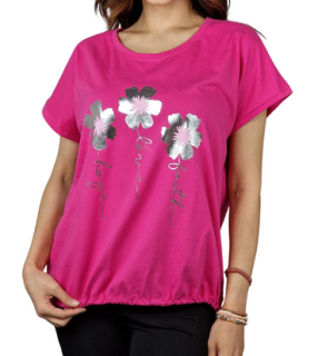 Dámské tričko/tunika ITALY růžové vel.UNI (XL)