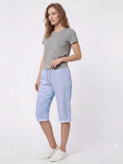 Dámské elegantní 3/4 tepláky světle modré vel.UNI-M/L